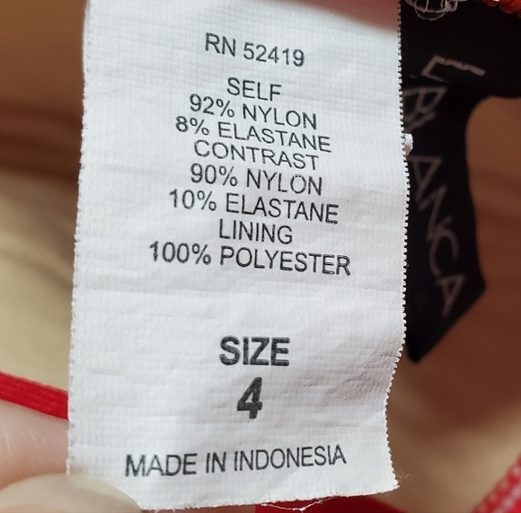 LA Blanca Island Goddess Deep Coral Halter Bandeau Twist Front Swimsuit 4 - Picture 11 of 12